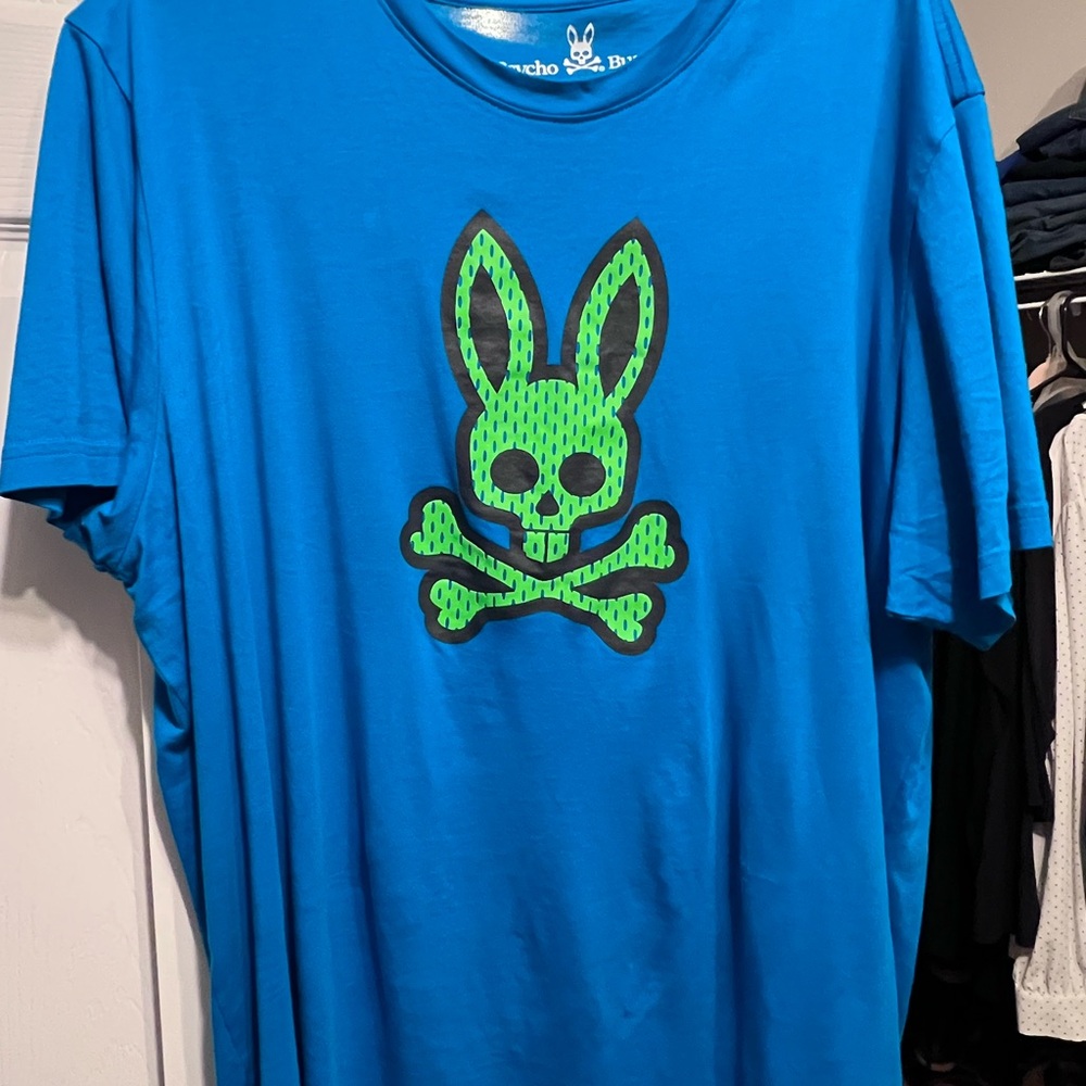 Psycho Bunny Teal Tee with White Logo